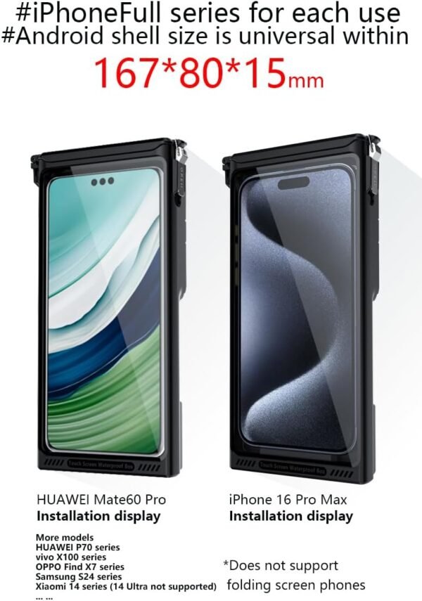 Underwater Photography Housing, Universal Waterproof Phone Case for Snorkeling and Diving [49ft/15m], Access Camera Controls, Compatible with 4.7-6.9 inch Smartphones. - Image 2