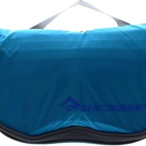 Sea to Summit Small Hanging Toiletry Bag, Extra Compact Travel Organizer for Minimalist Adventures, Atoll Blue