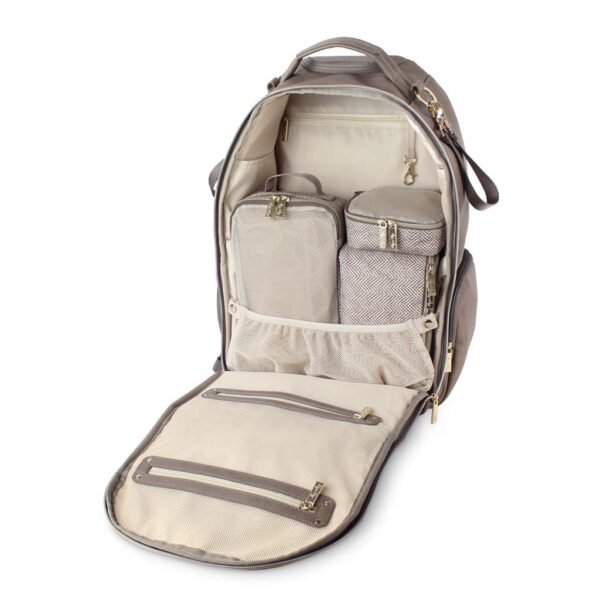 Itzy Ritzy Packing Cubes for Travel – Set of 3 Packing Cubes or Travel Organizers; Each Cube Features a Mesh Top, Double Zippers and a Fabric Handle (Taupe) - Image 9