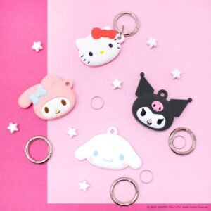 iFace Sanrio Friends Special Edition Silicone Protective Cover Compatible with Apple AirTag [Cute Character Case] [Carabiner Keychain Clip Included] – Hello Kitty