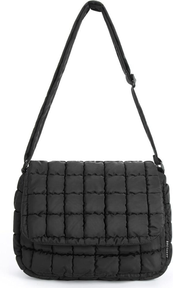 BAGSMART Lightweight Crossbody Bags for Women, Quilted Puffer Cross body Purse with Adjustable Strap