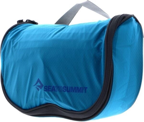 Sea to Summit Small Hanging Toiletry Bag, Extra Compact Travel Organizer for Minimalist Adventures, Atoll Blue - Image 3