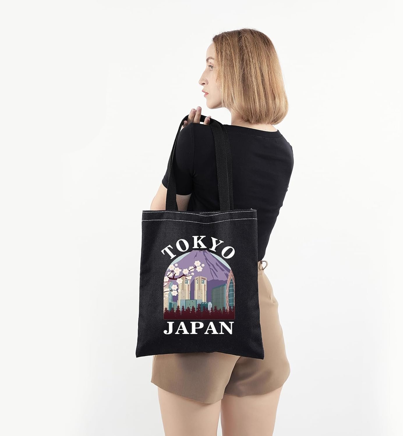 PWHAOO Mountain Tokyo Japan Tote Bag Mountain Lover Gift Tokyo Japan Travel Souvenir Gift - Image 5