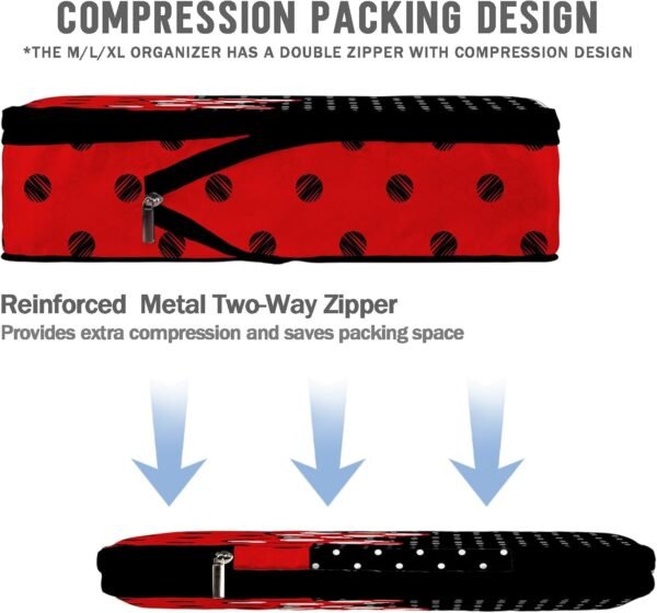 6 Set Compression Packing Cubes Compressed Storage Bags for Carry on Suitcases Packaging Luggage Bags Organizers for Travel - Image 3