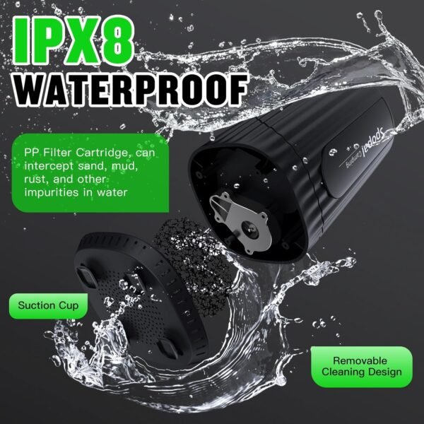 Portable Camping Shower - 10000mAh Rechargeable, 5-Speed, IPX8 Waterproof, LED Display Camp Shower Pump- Perfect for Hiking, Travel, Cars & Pets - Image 3
