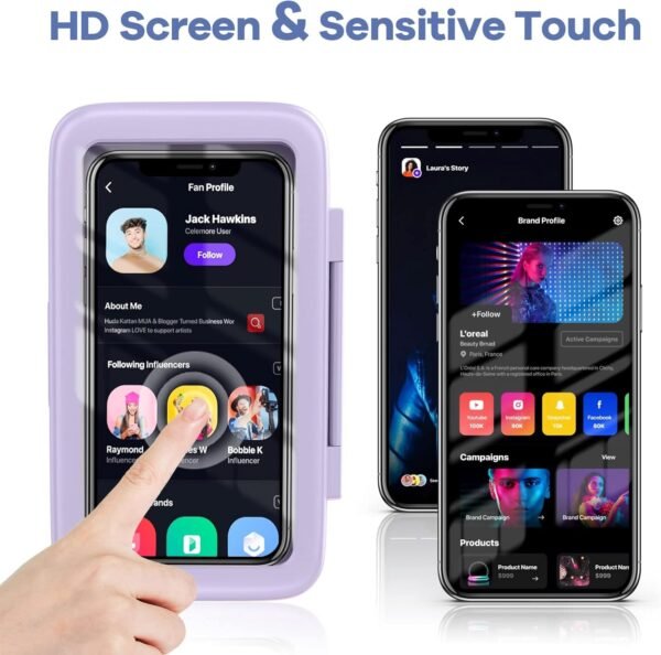 LC-dolida Shower Phone Holder Waterproof 480 Rotation Phone Stand Case Mount for Bathroom Batheub Kitchen Wall Mirro Compatible with iPhone 16 15 14 13 Plus Pro Max XS XR Women Men Gift - Image 5
