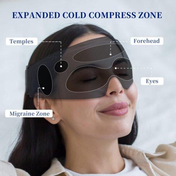 Cooling Eye Mask for Puffy Eyes, Gel Eye Mask, Cold Compress for Puffiness, Migraines, Headache, Dark Circles, Reusable, Flexible, Cooling Sleep Mask Long-Lasting Comfort for Men Women - Image 2