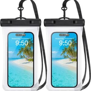 Waterproof Phone Pouch 2 Pack, IPX8 Waterproof Phone Case for iPhone Galaxy Pixel Up to 7.2″, Cell Phone Dry Bag Beach Vacation