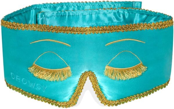DROWSY Breakfast at Drowsy Silk Sleep Mask – 100% Pure Mulberry Silk, Total Blackout, Ultra-Soft & Skin Hydrating for Beauty Sleep & Relaxation, Fully Adjustable - Image 3