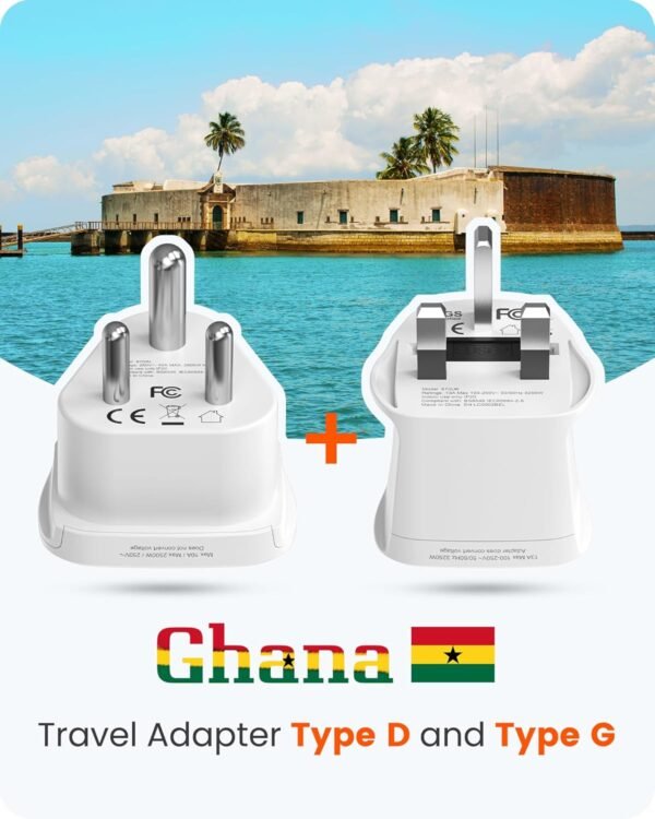 LENCENT Type D and G Travel Adapter Plug Adapter for Maldives Sri Lanka Tanzania Power Adapter Zanzibar Ghana - Image 6
