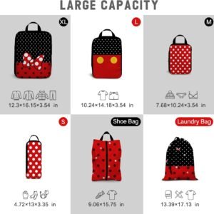 6 Set Compression Packing Cubes Compressed Storage Bags for Carry on Suitcases Packaging Luggage Bags Organizers for Travel