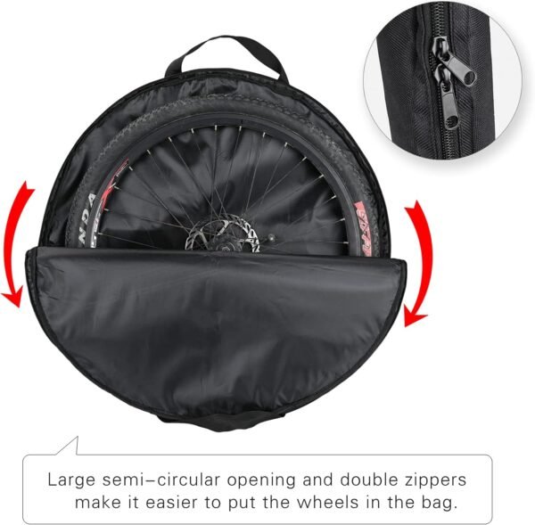 Rhinowalk Bike Wheel Bag Wheelset Carrying Bag 26 to 29 inch MTB Mountain Bike/700C Road Bike Wheel Travel Case - Image 4