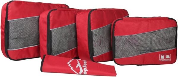 5 Set Packing Cubes for Travel Large Suitcase Luggage Organizer Bags Travel Accessories Vacation 4 Cubes 1 Laundry Pouch Bag - Image 3
