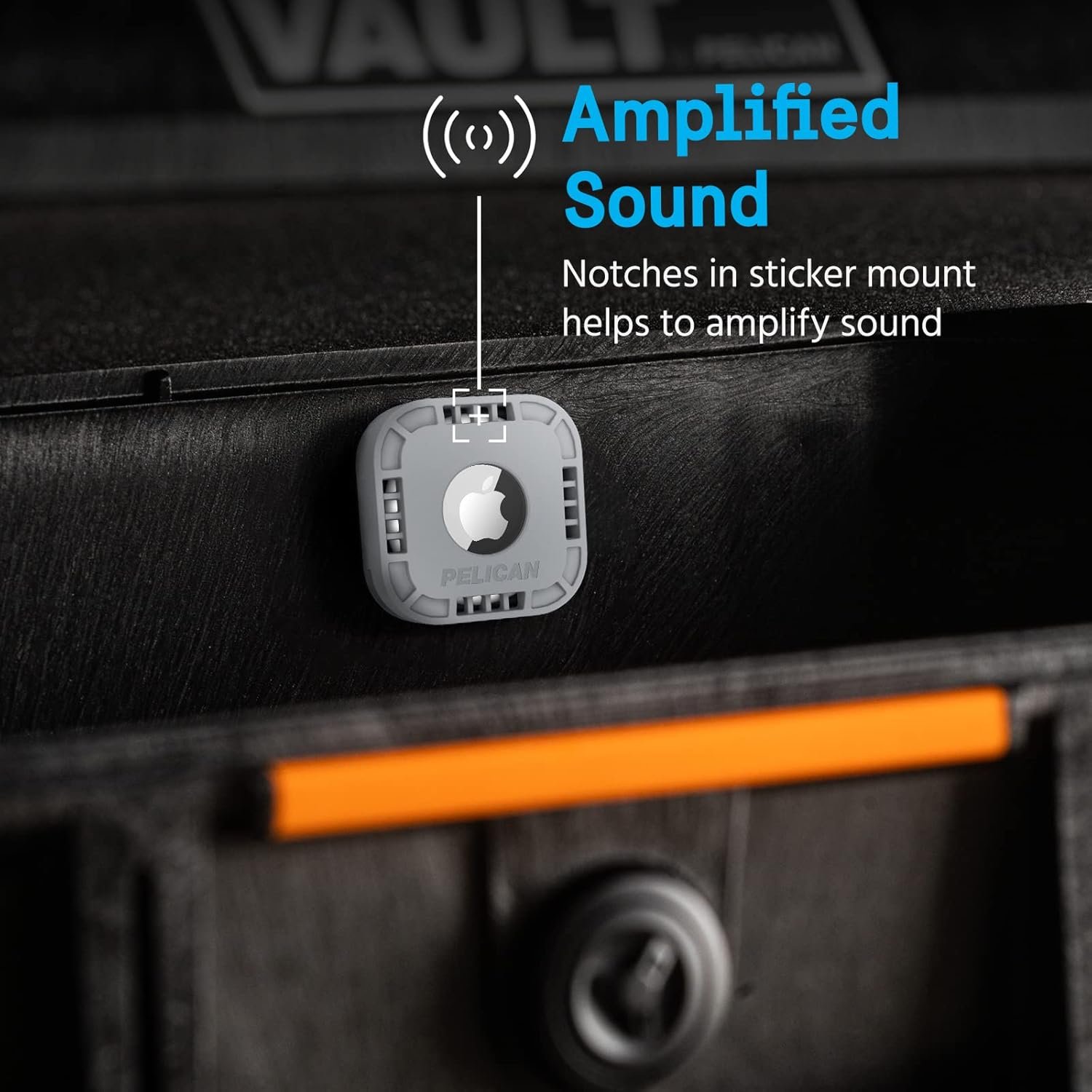 Pelican Protector 4-Pack AirTag Holder - Air Tag Case with 3M Adhesive Sticker - Rugged Shockproof AirTag Cover - Hidden Air Tag Holder Stick On Mount for Travel Luggage Bike Car Remote - Grey - Image 6