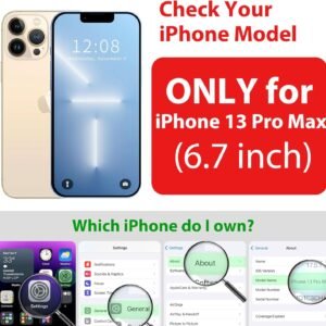 SPORTLINK for iPhone 13 Pro Max Waterproof Case – Shockproof Dustproof Phone Case with Screen Protector, Full Body Protective Case for iPhone 13 Pro Max Cover 6.7” Black/Frosted Clear