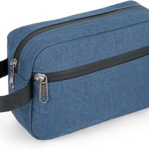 XQXA Toiletry Bag for Men, Hanging Dopp Kit Travel Bag for Men Women, Mens Travel Bag Shaving Bag for Toiletries Accessories (Navy Blue)