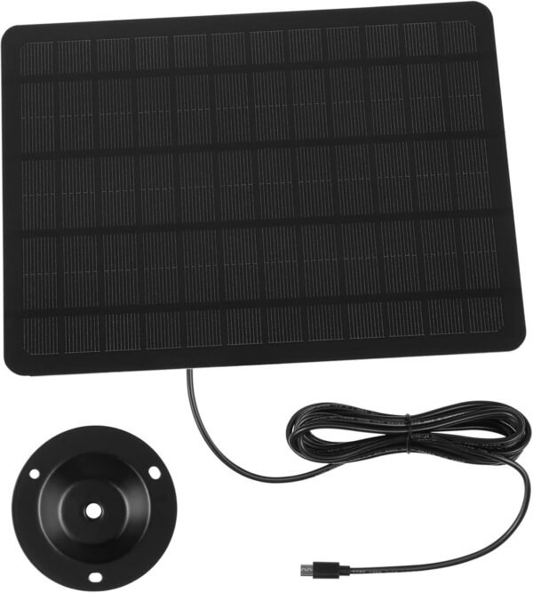 UPKOCH Monocrystalline Outdoor Solar Panel Charger for Security Cameras with Wall Mount Bracket Solar Powered Cell Charger Compatible with Micro USB Cameras Efficient Continuous Charging - Image 4