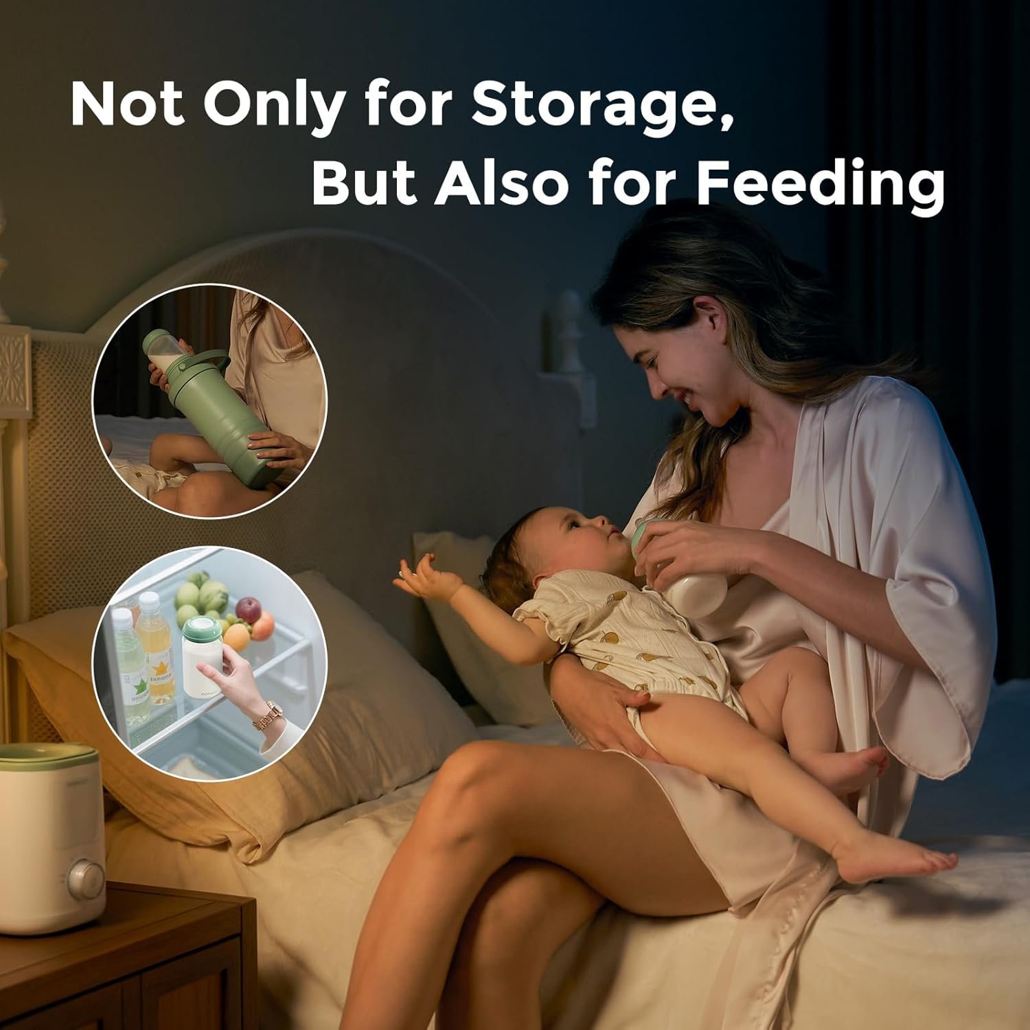 Momcozy Natural Baby Bottle, 10oz Wide-Neck Breast Milk Container, Breastmilk Storage Bottle for Fridge & Momcozy Breast Milk Cooler, BPA Free Milk Collection Bottles, Breastfeeding Essential, 4PCS - Image 3