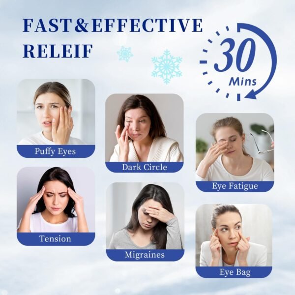 Cooling Eye Mask for Puffy Eyes, Gel Eye Mask, Cold Compress for Puffiness, Migraines, Headache, Dark Circles, Reusable, Flexible, Cooling Sleep Mask Long-Lasting Comfort for Men Women - Image 4