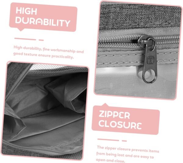Garneck Hanging Toiletry Bag for Travel Small Polyester Wash Bag with Design Compact Cosmetic Organizer for Men and Women Space Saving Storage Pouch for Camping and Trips - Image 5