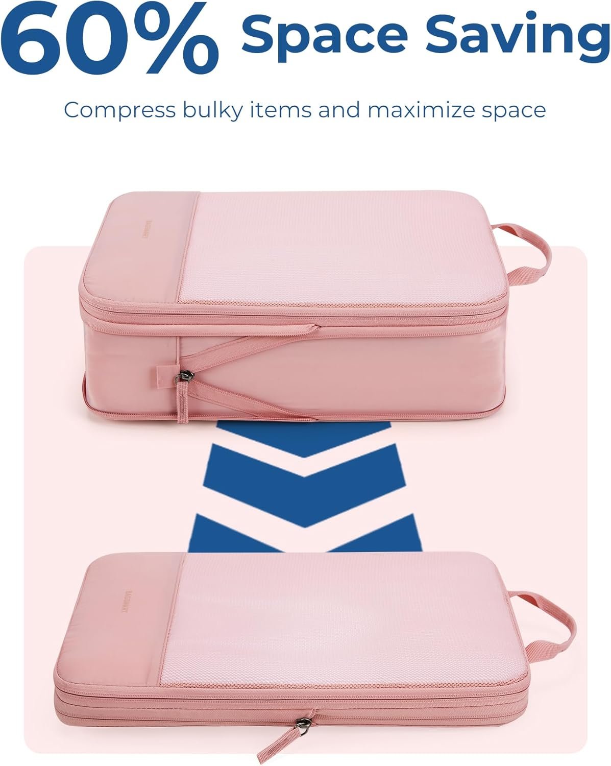 BAGSMART Hanging Compression Packing Cubes, 6 Set Large Suitcase Organizer Bags Set, Cruise Travel Essentials for Women - Image 5