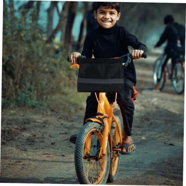 Toyvian Cycling Handlebar Bag with Zipper Capacity Bike Front Frame Pouch for Road Mountain Folding Bikes Easy Installation - Image 5