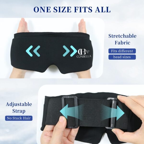 Cooling Eye Mask for Puffy Eyes, Gel Eye Mask, Cold Compress for Puffiness, Migraines, Headache, Dark Circles, Reusable, Flexible, Cooling Sleep Mask Long-Lasting Comfort for Men Women - Image 6