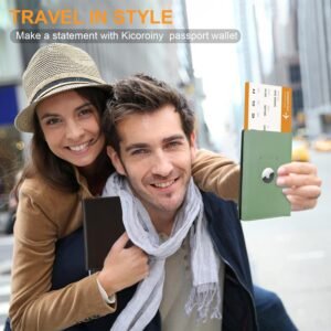 Full Grain Leather Passport Holder Wallet Cover for Men and Women Travel, Passport Holder with Slot Passport Wallet, Travel Essentials Genuine Leather Passport Cover Gifts (Brown)