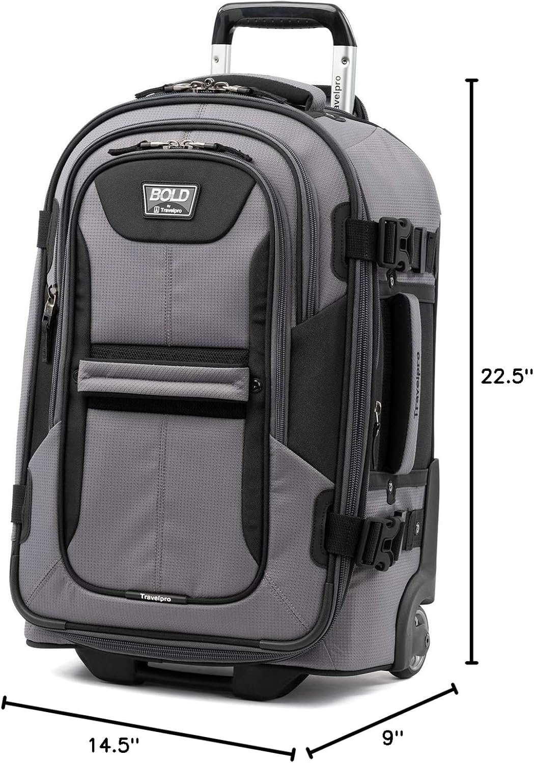 Travelpro Bold Softside Expandable Carry on Rollaboard Luggage, Carry on 22-Inch, Grey/Black - Image 7
