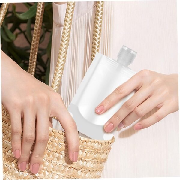 Healifty 18 Pcs Refillable Travel Container Bags with Funnels Lightweight Squeezable Cosmetic Bottles for Shampoo Conditioner Lotion Body Wash Portable Toiletry for Travel and Backpack - Image 6