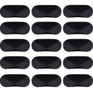 Mudder 12 Pack Sleep Mask Blindfold Eye Masks with Nose Pad and Elastic Straps for Women Men Black