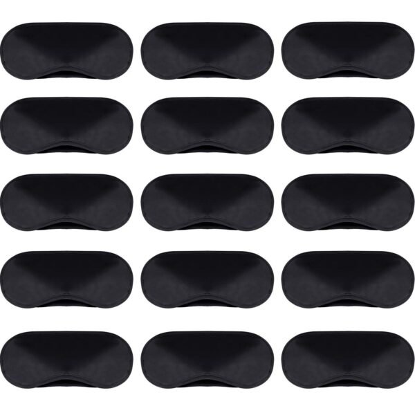 Mudder 12 Pack Sleep Mask Blindfold Eye Masks with Nose Pad and Elastic Straps for Women Men Black