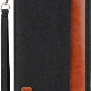 Passport Holder Family – RFID Blocking Passport Organizer,Travel Essentials Premium Wallets Credit Cards Case, Multi Pocket Waterproof Document Bag for Men Women Airports Vacations Business Trips