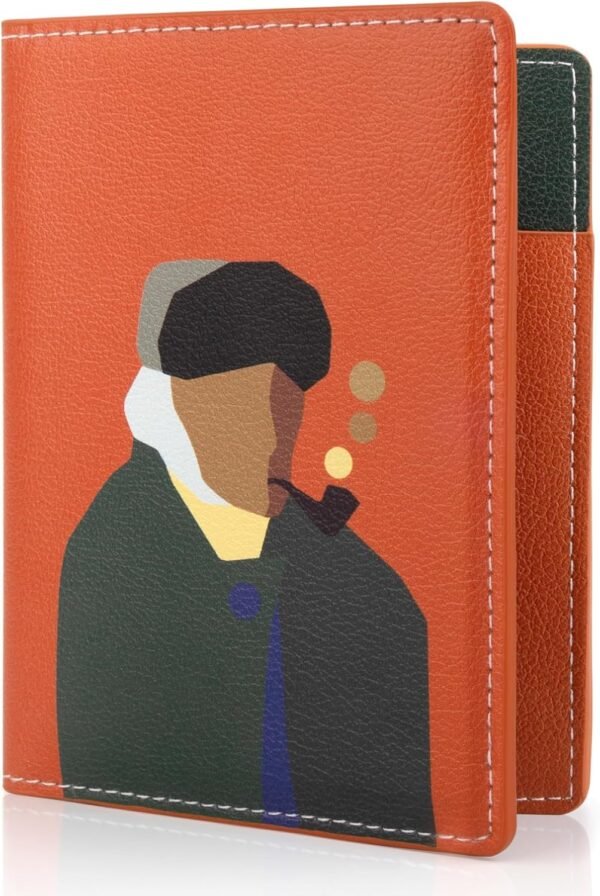 Lychii Designer Cute Passport Holder, Unique Passport Cover Aesthetic, PU Leather with RFID-blocking Passport Protection Case, Slots for Cards, 5.7" x 4.1"