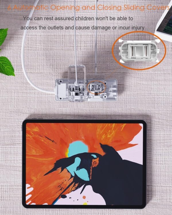 European Travel Plug Adapter with USB, WRXDMC Adapters for Travel Europe, US to Europe International Power Adapter Travel Essentials with 6 Outlets 3 USB for EU Spain France Germany Iceland Greece - Image 4