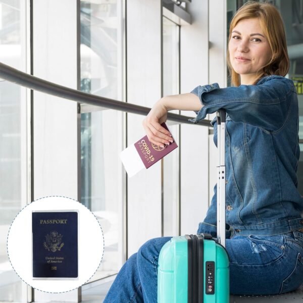 10 Pack Clear Passport Cover, Plastic Passport Protector Waterproof Passports Cover Vinyl ID Card Protector Case Travel Document Organizer - Image 5