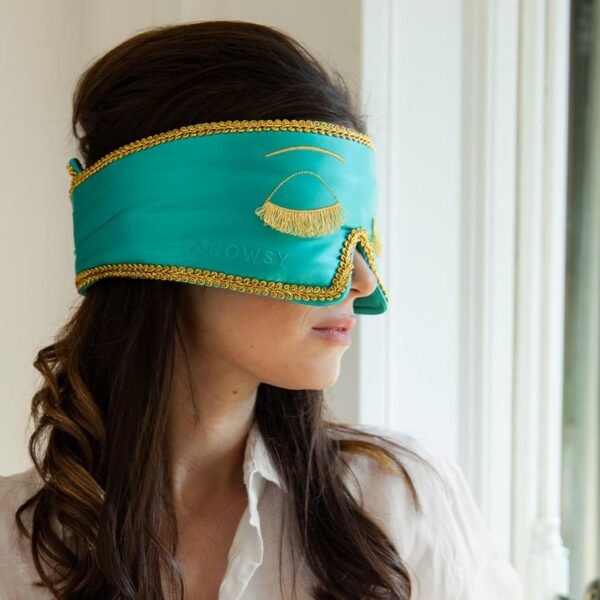 DROWSY Breakfast at Drowsy Silk Sleep Mask – 100% Pure Mulberry Silk, Total Blackout, Ultra-Soft & Skin Hydrating for Beauty Sleep & Relaxation, Fully Adjustable - Image 4
