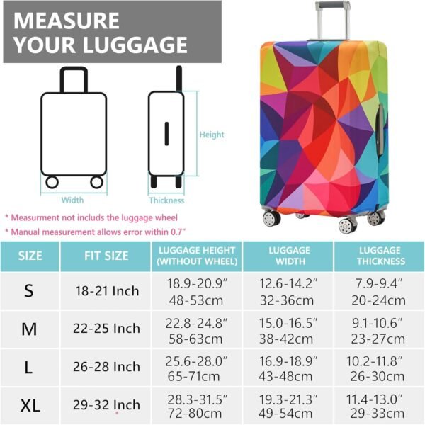 Luggage Covers For Suitcase Tsa Approved,Suitcase Cover Protector Fit 18-32 Inch Luggage - Image 6
