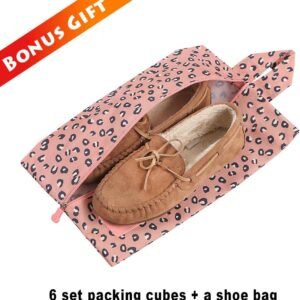 Mossio 7 Set Packing Cubes with Shoe Bag – Travel Carry On Luggage Organizer