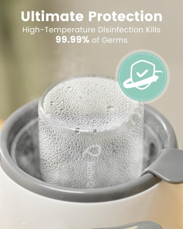 Bottle Warmer, GROWNSY 8-in-1 Fast Baby Milk Warmer with Timer for Breastmilk or Formula, Accurate Temperature Control, with Defrost, Sterili-zing, Keep, Heat Baby Food Jars Function - Image 7