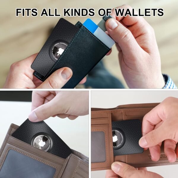 2Pack Airtag Wallet Holder, Ultra Thin (0.1") Airtag Wallet Card Case Cover, Light Apple Airtag Card Holder for Luggage, Badge, Bags, Air Tag Case Accessories - Image 6