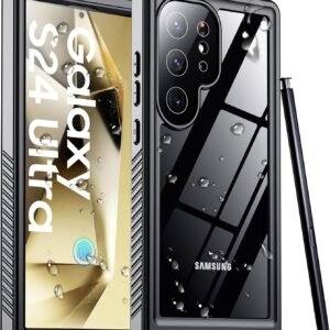 2025 New for Samsung Galaxy S24 Ultra Case Waterproof, [Built-in Camera & Screen Protector][Military Grade Shockproof][IP68 Underwater][Dustproof][Dropproof] Full Body Phone Case for S24 Ultra 6.8″