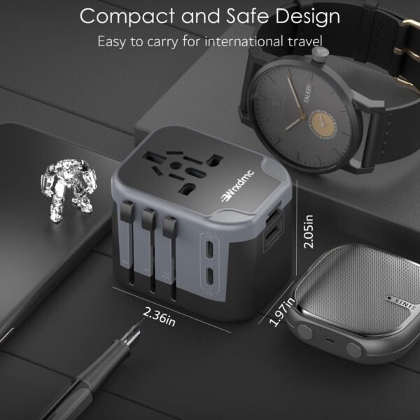 International Plug Adapter, Universal Power Adaptor with 4 USB Ports (2 USB C), Worldwide Travel Essentials Wall Charger for USA to Europe France Germany Spain Ireland Australia(Type C/G/A/I) - Image 8