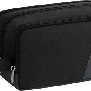 Vorspack Travel Toiletry Bag – Toiletry Bag for Men Water Resistant Skincare Bag Dopp Kit for Bathroom Toiletries Accessories Gifts – Black