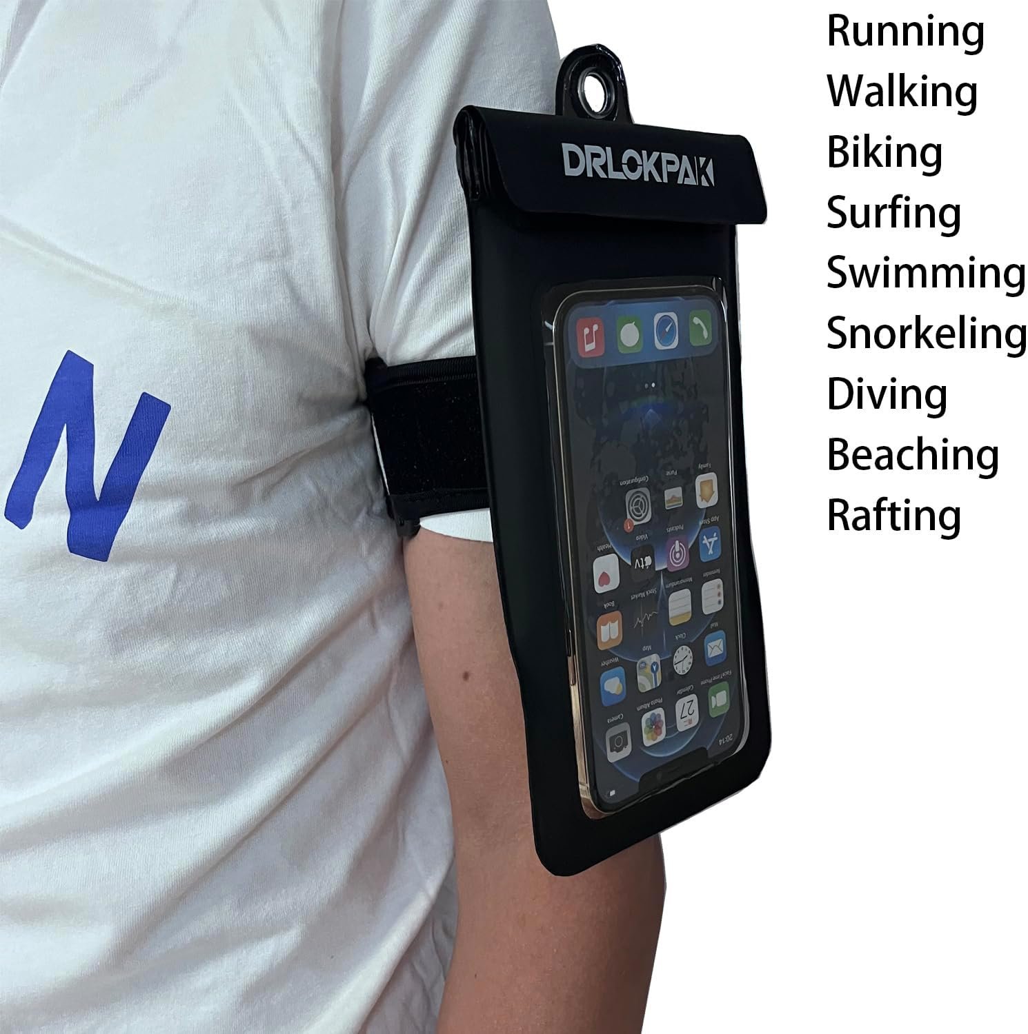 DRLOKPAK Waterproof Phone Case Armband Surfing Dry Bag Floating Waterproof Pouch Holder for iPhone 15 14 13 12 Pro Max XS Plus Se Galaxy S23 + Ultra W24 Google LG Phone up to 7inch - Image 7