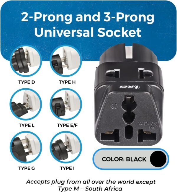 OREI European Adapter Plug, Travel Adaptor for Europe Schuko Countries 2 in 1, for Germany France Iceland Netherlands Russa Greece Spain - Safe Grounded Connection - Universal Socket - 4 Pack - Image 3