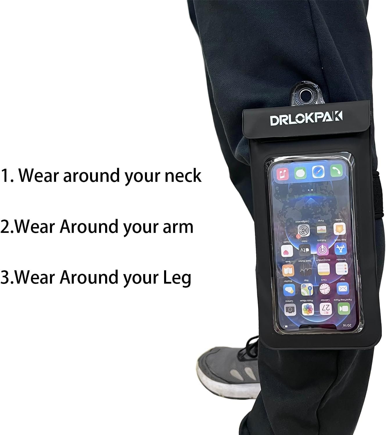DRLOKPAK Waterproof Phone Case Armband Surfing Dry Bag Floating Waterproof Pouch Holder for iPhone 15 14 13 12 Pro Max XS Plus Se Galaxy S23 + Ultra W24 Google LG Phone up to 7inch - Image 9