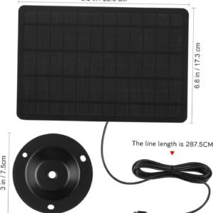 UPKOCH Monocrystalline Outdoor Solar Panel Charger for Security Cameras with Wall Mount Bracket Solar Powered Cell Charger Compatible with Micro USB Cameras Efficient Continuous Charging