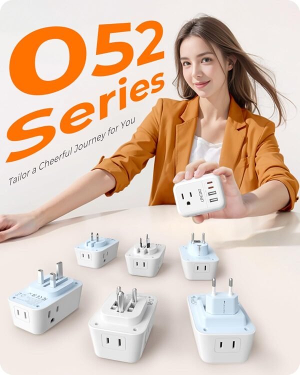 LENCENT European Travel Plug Adapter, Foldable US to Europe Plug Adapter with 4 Outlets, 4 USB (2 USB C) Charger Adapter, Type C Power Adaptor for USA to Italy Spain France Portugal Iceland Germany - Image 7