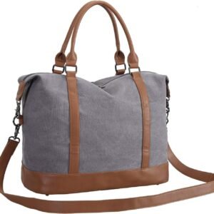 BLUBOON Travel Tote Bags with Zipper Ladies Canvas Bag Weekender Overnight Bag for Women Carry on Duffel Bag Trolley Sleeve
